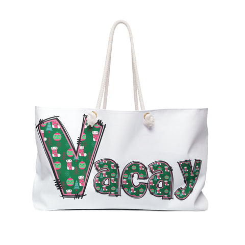 Holiday Vacay Weekender Bag - White