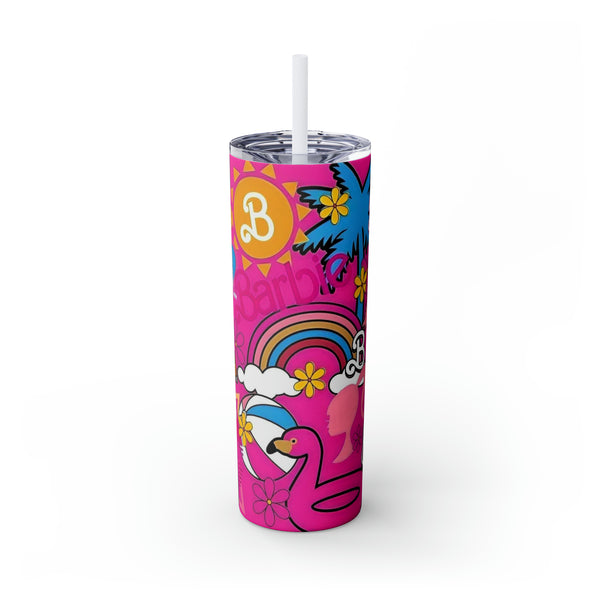 Barbiee's World Tumbler with Matching Straw