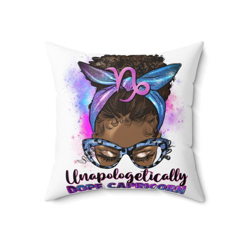 PoP! Pillow Cover - Unapologetically Dope Capricorn - Brown