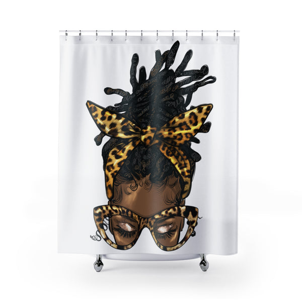 PoP! Shower Curtains - Afro Locs Bun