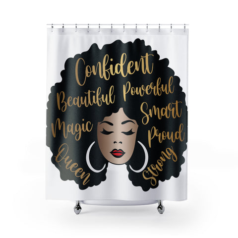 PoP! Shower Curtains - Confident Afro Girl