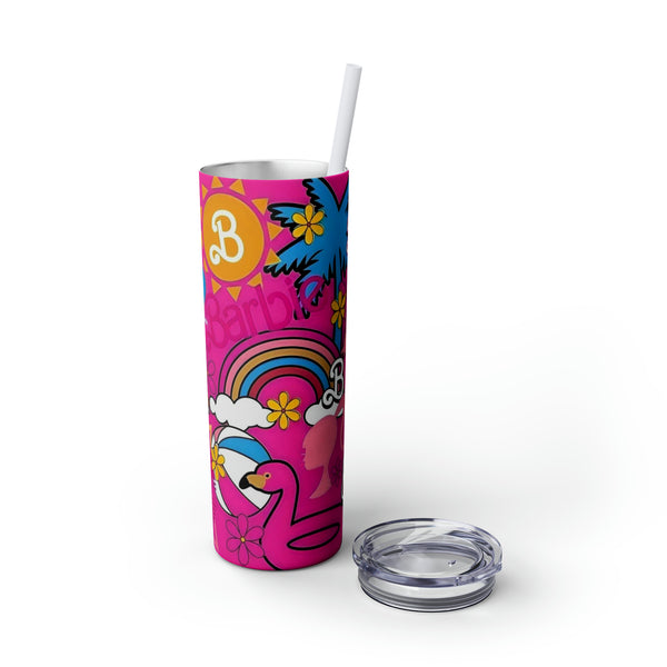 Barbiee's World Tumbler with Matching Straw