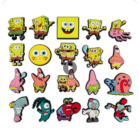 Square Pants & Friends Shoe Charms