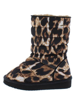 PoP! Girls White Leopard Boots