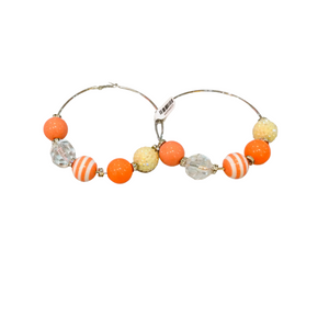 Florida Orange Hoop Earrings